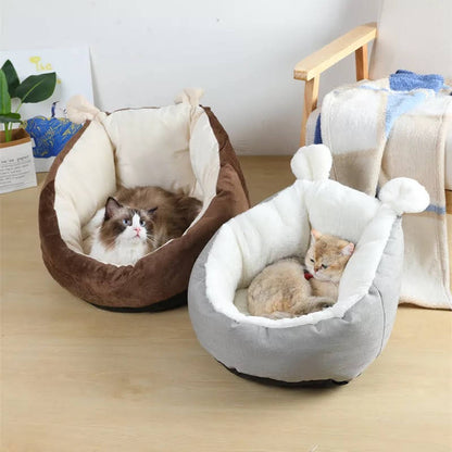CAT BED SLEEPING BAG (Grey-Medium)
