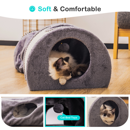 Mewoofun Cat Tunnel Cat Bed Toys Soft Comfortable Multifunction
